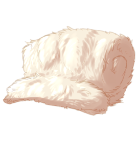 Large Animal Pelt - Albino
